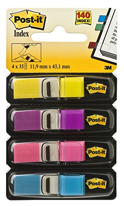 Post-It Tape Flags 4 Pack Bright Colours